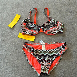 LOLE Chevron Swimsuit NWT